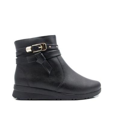 Imagem de Bota Comfort Flex Preta Cano Curto-Feminino