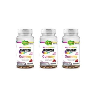 Imagem de Kit 3 Multivitamínico Gummy Unilife Bioviton 3x30 Gomas De Framboesa-Unissex