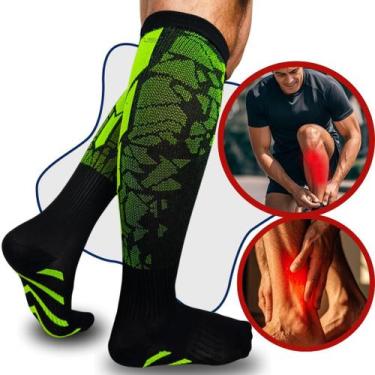 Imagem de Meia De Compressão Confortavel Para Caimbras E Trombose Anti Varizes -