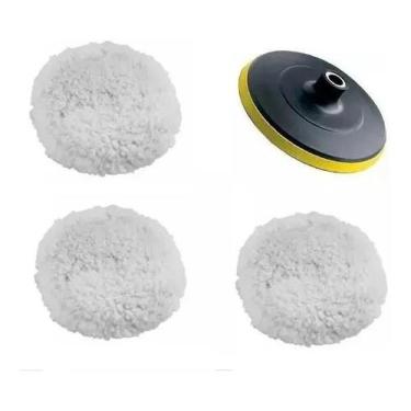 Imagem de Kit Polimento Para Esmerilhadeira Disco + 3 Boina Lã 5 Pro - MISTER