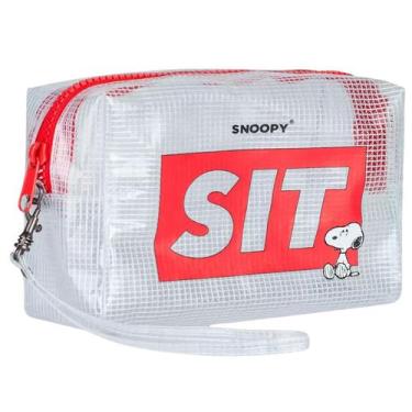 Imagem de Necessaire Snoopy Unissex  Básica Transparente SP12004 - Snoppy, Verme