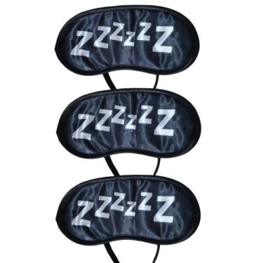 Imagem de Kit 3 Máscara De Dormir ZZZ Tapa Olhos Anti Claridade
