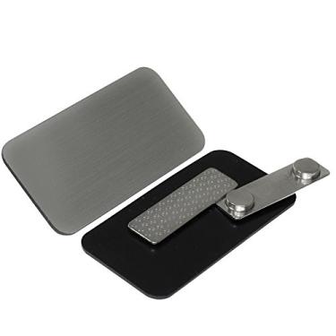 Imagem de Imprue Etiqueta/crachá em branco – Pacote com 25 – cantos redondos, suporte magnético para funcionários de escritório, profissional, crachá de nome de garçonete, etiqueta de nome de enfermeira