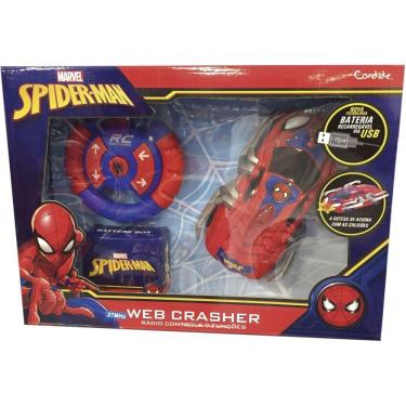 Imagem de Carro com controle remoto Spider-Man Web Crasher Teia Cand