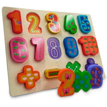 Imagem de Brinquedo Educativo Birnquedo Desenvolve Criança Jogo interativo educacional Tabuleiro Números Brinquedo Pedagógico Infantil Brinquedo Para Desenvolvimento das Crianças