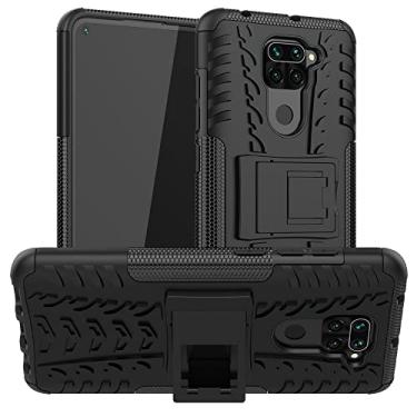 Imagem de Capa para Xiaomi Redmi 9T Note 9S 8 9 10 Pro Heavy Duty Armor Phone Bumper Capa traseira, preta, para Redmi 9