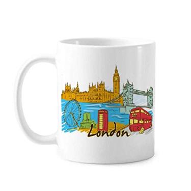 Imagem de Caneca Reino Unido Reino Unido Londres Cerâmica Copo de Porcelana Café Louça
