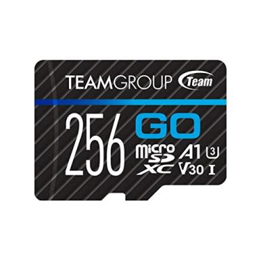 Imagem de TEAMGROUP Cartão GO 256GB Micro SDXC UHS-I U3 V30 4K para GoPro e Câmeras de Ação Cartão de Memória Flash de Alta Velocidade com Adaptador para Atividades ao Ar Livre, Esportes, TGUSDX256GU303