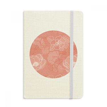 Imagem de Flower Plant Line Caderno com estampa de peônia, capa dura em tecido oficial