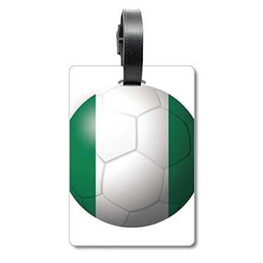 Imagem de Nigéria Bandeira Nacional Futebol Futebol Mala Etiqueta Cartão de Bagagem Scutcheon Etiqueta
