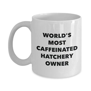 Imagem de Caneca World's Most Caffeinated Hatchery Owner – Chá divertido de cacau quente – Ideia de de Natal ou aniversário