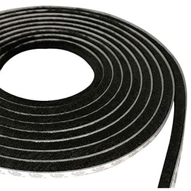 Imagem de Veda Frestas Escova Adesivo Porta Janela 10x7mm - 5 Metros (Preta)
