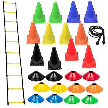 Imagem de Escada + Corda + 12 Pratos +12 Cones Demarcatório Funcional