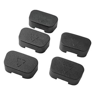 Imagem de SHANFEILU Tampa de porta VGA antipoeira protetor de plugue VGA para conectores macho RS232, DB15, DB9 VGA 50 peças 17 mm x 9 mm (preto)