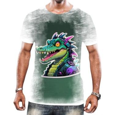 Imagem de Camisa Camiseta Tshirt Animais Cyberpunk Crocodilo Jacaré Hd - Enjoy S