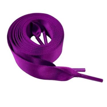 Imagem de Flat Satin Ribbon Shoelaces Laces For Sneaker Sport Shoes(Color:Purple,Size:140cm)