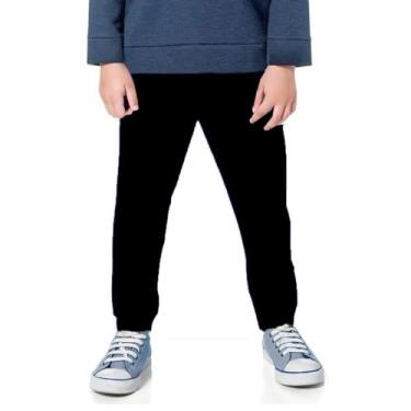 Imagem de Calça de Moletom Infantil, Baby Deluxe, Preto, 14 Anos