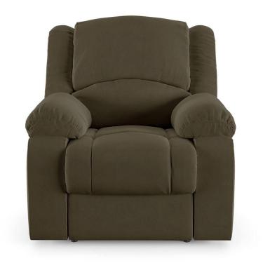 Imagem de Poltrona Do Papai Reclinável Sala De Cinema Barcelona Touch Massagem Usb Veludo Capuccino