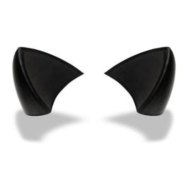 Imagem de Helmet Flair Orelhas de gato pretas Softeez para capacete | Feito nos EUA | Acessório de espuma para orelha de gatinho para bicicleta, esqui, snowboard e capacete de airsoft | Peel & Stick | Par