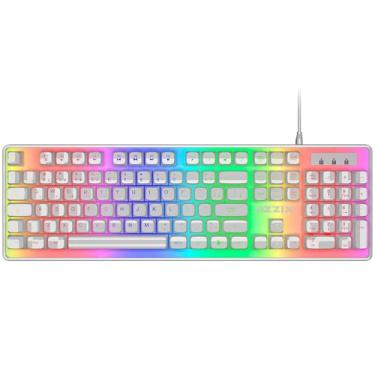 Imagem de Teclado Gamer Doppler RGB Base em LED Profissional Antighosting ABNT2 Usb Ozzix