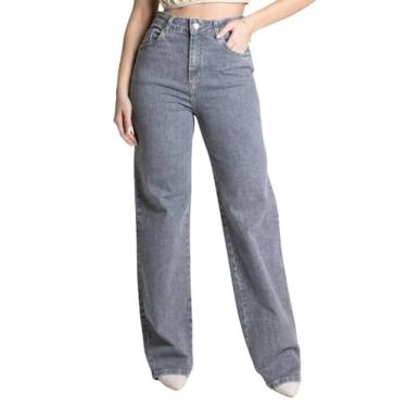 Imagem de Calça Sawary Jeans Wide Leg - 278093 - CINZA 38