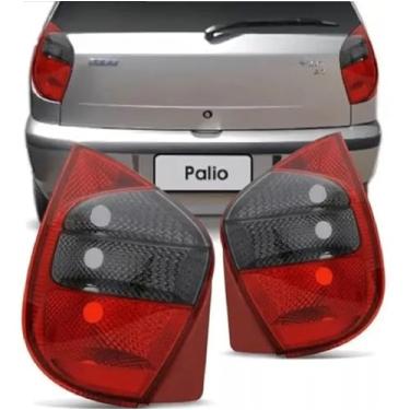 Imagem de Par Lanterna Traseira Palio G2 2001 2002 2003 2004 2005 2006 2007 Fumê Cor:Fumê
