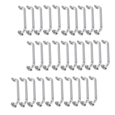 Imagem de Alça de Apoio 50cm Barra Inox Kit 30 Unidades Banheiro Deficiente Idos