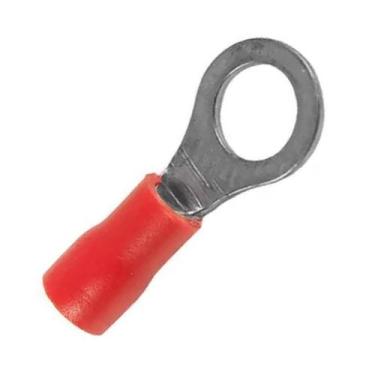 Imagem de Terminal Pré-Isolado Anel Vermelho 0,5/1,5mm Com 100 Rohdina, Vermelho