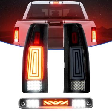 Imagem de Gubebaili Luz traseira LED + conjunto de freio terceiro para Chevy & GMC Silverado C1500/K1500 1988-1999, para C2500 K2500 C3500 K3500 1988-2000, Blazer 1992-1994, lente fumê cromada