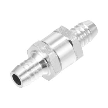 Imagem de Hihaha Válvula de retenção de linha de combustível/válvula de retenção unidirecional interna sem retorno combustível gasolina diesel para sistemas de combustível/liga de alumínio durável 1/5.1 cm 12