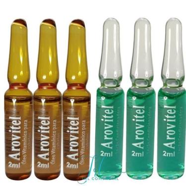 Imagem de Extrato de Broto De Bambu + Vitamina Arovitel A+E2ml (5 de cada)