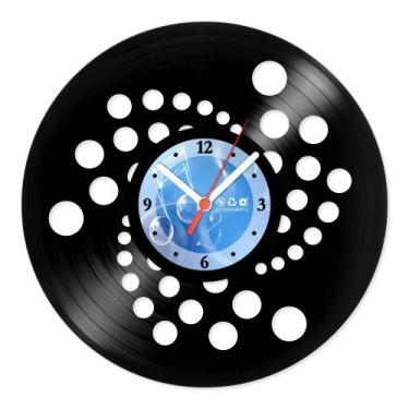 Imagem de Relógio De Parede Disco Vinil Escritório - Moeda Iota- VEC-022 - Moder