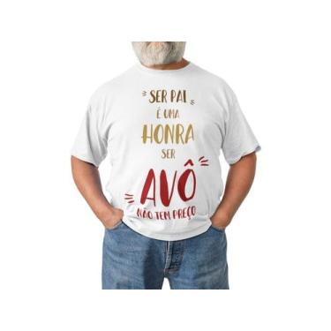 Imagem de Camiseta Vovô Presente Dia Dos Pais Frase Avô Nomes Branca - Del Franc