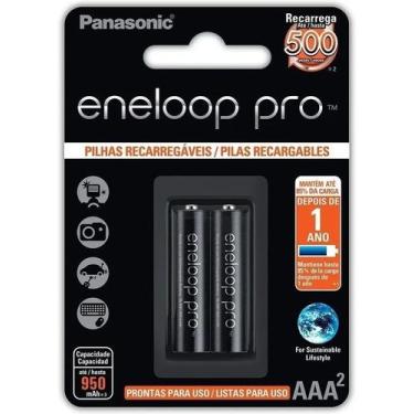 Imagem de 1 Cartela de Pilha Recarregável PANASONIC Eneloop Pro Aaa Com 02 pilha