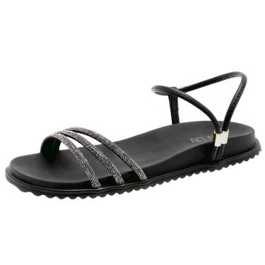 Imagem de Sandalia Feminina Conforto Slip On Strass Sua Cia 8286.14792