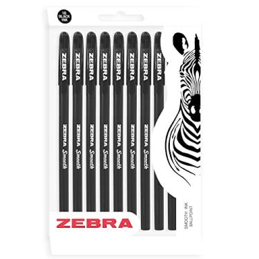 Imagem de ZEBRA Conjunto de canetas esferográficas de gel Doodler'z Stick - 1,0 mm - Barris pretos e tinta preta - Pacote com 10