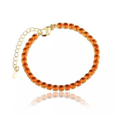 Imagem de Genérico, PULSEIRA RIVIERA LARANJA BANHO OURO 18K