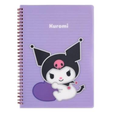 Imagem de Lindo caderno espiral pautado de 7 mm, 18 x 26 cm, 60 folhas (roxo)