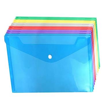 Imagem de Ciieeo 12 peças porta-arquivos A4 Envelopes bolsa para documentos, envelope colorido, pasta de envelopes de plástico, pastas de documentos, porta-envelopes transparentes, bolsa com zíper para