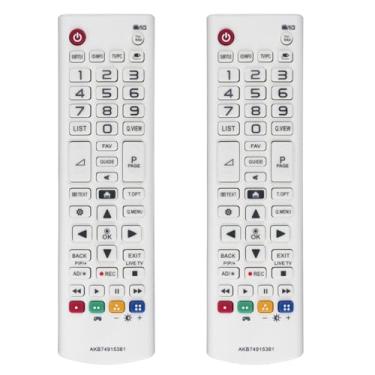 Imagem de (Pacote com 2) Novo controle remoto substituído AKB74915361 compatível com LG LCD LED OLED HDTV 3D 4K Smart TV 55UF6800 55UF6800-UA controle remoto