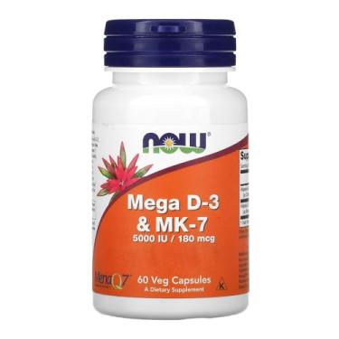 Imagem de NOW Foods Mega D-3 e MK-7 180Mcg 60Veg Cáps Importado