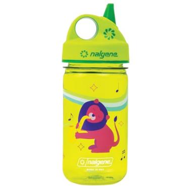 Imagem de Nalgene Garrafas de água Kids Sustain Grip-N-Gulp feitas com material derivado de 50% de resíduos de plástico (usando equilíbrio de massa certificado ISCC), copo à prova de vazamento, durável, livre
