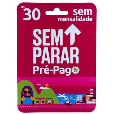 Imagem de Tag Sem Parar Pré-Pago 30 Reais - Sem Mensalidade