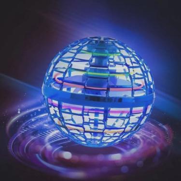 Imagem de Spinner Voador Led Flynova Pro Bola Esfera Mini Azul