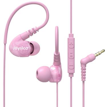 Imagem de Fones de ouvido esportivos Joysico Wired Over Ear para crianças e mulheres, rosa