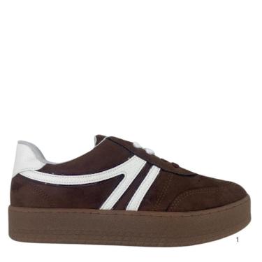 Imagem de Tênis Feminino Via Marte Casual Plataforma Marrom 216-001-Feminino