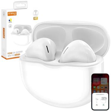Imagem de Fone De Ouvido Sem Fio Bluetooth 5.4 Compatível Com Todo Celular Cancelamento Ruído Bateria 16 Horas de Uso Microfone - Unico Que Conecta Case e Fones Com Celular Controle Touch - Linha A'Gold Premium