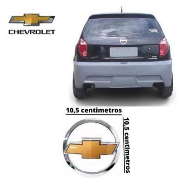 Imagem de Emblema Traseiro Cromado + Dourado Chevrolet Celta 07/11 - genuina