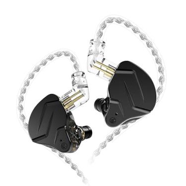 Imagem de FEDAI KZ ZSN PRO X IEM in Ear Monitors Fones de ouvido, fones de ouvido de metal híbrido 1BA+1DD HiFi com fio com cabo removível de 2 pinos, fones de ouvido intra-auriculares com painel de liga de