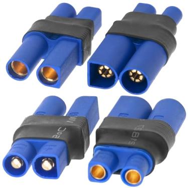 Imagem de 2 pares de adaptadores de conector Vgoohobby EC5 para EC3 fêmea macho adaptadores para RC FPV Drone carro barco Lipo NiMH carregador de bateria ESC